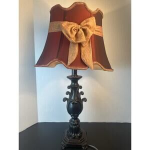 Red And Black Vintage Boudoir Lamp Art Deco Works